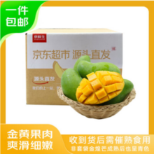 京鲜生 青皮海南金煌芒果 净重4.5斤装/单果250g-400g