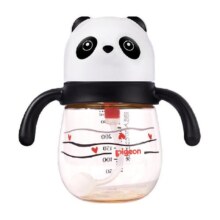 Pigeon贝亲儿童熊猫吸管水杯PPSU学饮杯奶瓶婴儿喝水喝奶104元 (券后省25)