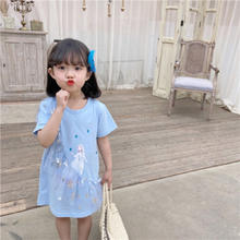 温小影 HELLO YING 女童连衣裙夏装洋气女宝宝爱莎T恤