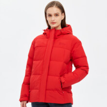 ALPINT MOUNTAIN埃尔蒙特连帽加厚羽绒服男款保暖衣耐磨外套女防泼水冬季防风御寒 【城际系列】女士红色 L