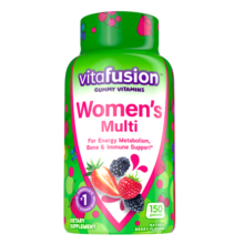Vitafusion美国进口女士定制成人复合维生素叶酸补锌片b12元气营养软糖150粒