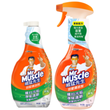 威猛先生（Mr Muscle）浴室清洁剂500g 除霉除菌 气味清新 浴缸瓷砖花洒除水垢皂垢去渍 浴室清洁剂500g*2瓶装