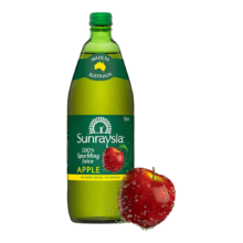 SUNRAYSIA NATURAL. NUTRITIOUS. DELICIOUS.澳大利亚原装进口 含气苹果汁饮料750ml/瓶