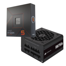 美商海盗船 RM750E 金牌750W电源+AMD 锐龙5 7600X