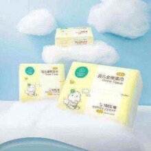 PLUS会员：全棉时代 婴儿棉柔巾纯棉洗脸巾 12*20cm 80抽 6包*3件