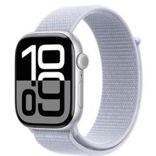 苹果 Apple Watch Series 10 GPS款 智能手表 46mm 银色铝金属表壳 青云色回环式运动表带
