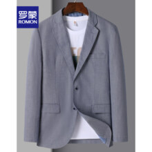 罗蒙（ROMON）男士休闲西服2025春季新款百搭商务工装单西外套中青年西装男 1F032906藏青 4XL 195