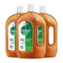 滴露（Dettol）消毒液消毒水衣物除菌液 灭活H3N2流感病毒杀菌除螨非84酒精 滴露经典消毒液 1.8L 3瓶