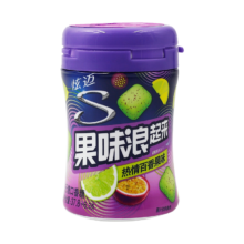 炫迈脆皮无糖口香糖 果味浪热情百香果味37.8g1瓶装 糖果休闲零食