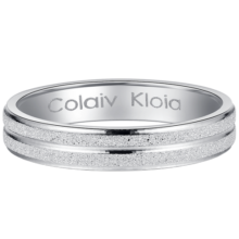 Colaivkloia情侣戒指男女对戒银一对磨砂款可调节婚戒情人节生日礼物送男女友 T1ck310-女款+60CM皮绳 美号6号