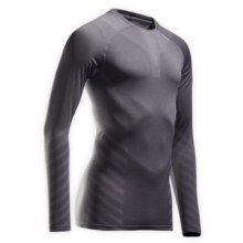 迪卡侬（DECATHLON）健身衣服男秋季运动训练跑步速干上衣紧身衣RUNR 【长袖款】灰色 XL