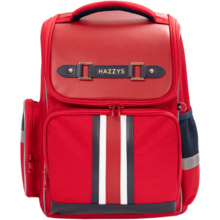 哈吉斯（HAZZYS）品牌童装男女童书包秋新品透气复古减压不易变形双肩包书包 经典红 TU