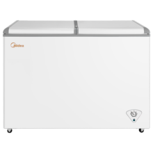 美的（Midea）271升双温双箱展示柜家商两用囤货雪糕冰柜大容量冷藏冷冻冷柜双门玻璃卧式保鲜冰箱BCD-271VMQ