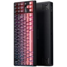 迈从 G87 87键 三模机械键盘 黑莓粉侧刻 快金轴V2 RGB