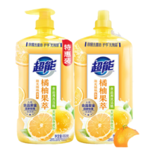 plus会员：超能橘柚可清洗宝宝奶瓶洗洁精950g*2