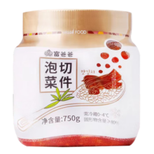 富爸爸切件泡菜750g/瓶 辣白菜 韩式酸辣白菜泡菜 山东