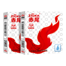 赤尾避孕套超薄男用玻尿酸安全套免洗铂金至薄系列计生用品套套 极薄柔嫩无储6只