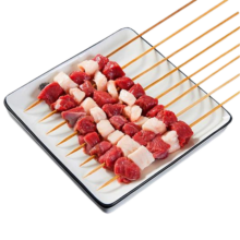 plus会员:元牧希 进口新西兰羔羊羊肉串净重1.6斤/40串烧烤食材生鲜肉