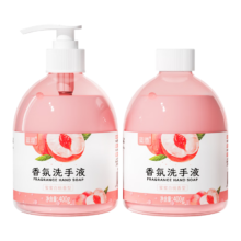 蓝漂 蜜蜜白桃香氛洗手液  400g 2瓶