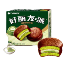 好丽友（ORION）蛋黄派 营养早餐代餐零食蛋糕下午茶点心休闲零食饼干糕点 清新抹茶本味【12枚】432g