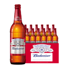 88VIP、福袋：百威啤酒 600ml*12瓶 玻璃瓶装拉格 9.7°P啤酒整箱