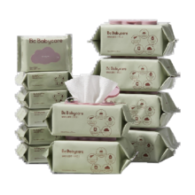 88VIP：babycare 婴儿湿巾手口湿纸巾（80抽6包+20抽6包）*2件