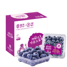 佳沃（joyvio）云南蓝莓14mm+ 12盒装 约125g/盒 新鲜水果78.93元包邮
