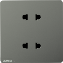 西门子（SIEMENS） 【清单报价】皓彩深灰银无边框大面板 开关插座面板家用暗装86型 10A四孔