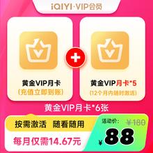 爱奇艺 黄金会员6个月 囤囤卡（按需激活 随看随用）