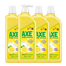斧头牌（AXE）洗洁精大桶洗碗液餐具净洗涤剂果蔬清洗剂洗涤灵商用去油去污 柠檬1.01kg*2瓶+600g【CLASSIC】