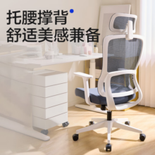 网易严选小海豚人体工学椅转椅 办公椅电脑椅电竞椅居家椅子 雅黑无头枕（逍遥后仰125°） 办公椅