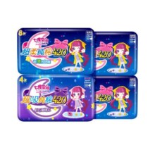 七度空间卫生巾少女纯棉420超长经期夜用纯棉姨妈巾官方正品店