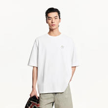 杰克琼斯 杰克·琼斯（JACK&JONES）男装25年 夏季重磅纯棉潮流宽松 半袖航海系列 本白色