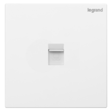 罗格朗（LEGRAND）开关插座面板 仕典系列玉兰白色墙壁插座 86型六类网线插座
