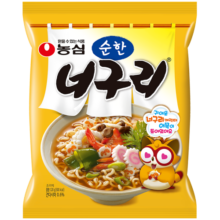 农心 韩国进口 浣熊原味乌冬汤味乌龙面 海鲜味  五连包 120g*5包