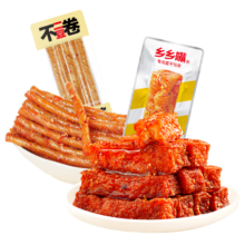 乡乡嘴 虎皮豆干+不二豆卷 素食辣条 独立包装2包33g