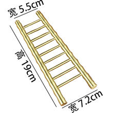 完壮 黄铜步步高升梯子摆件创意桌面小铜器纯铜金属工艺品会销礼品