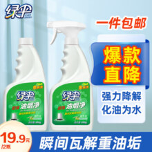 绿伞油烟清洗剂厨房去重油 免拆洗抽烟机 油烟净 灶台清洁 重油清洁剂 500g*2瓶