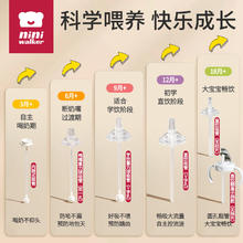 niniwalker 适配贝亲奶瓶配件直饮吸管奶嘴鸭嘴把手柄离乳吸嘴吸管的重力