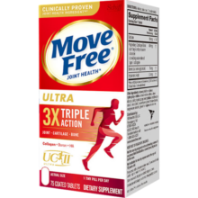 Move Free益节骨胶原UC2维骨力美国进口蛋白肽关节肽氨糖软骨素钙片搭档 【氨糖搭档】骨胶原