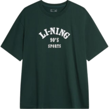 PLUS会员：LI-NING 李宁 字母印花 LOGO圆领T恤 情侣款 AHSU683