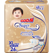 大王【品牌直供 安心品质】自在之息纸尿裤XL26片(12-17kg)尿不湿 微孔速吸芯体
