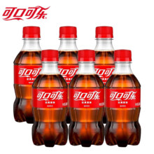 可口可乐（Coca-Cola）经典口味碳酸饮料汽水 300ml*6瓶