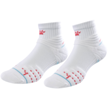 卡尔美（KELME）成人篮球袜训练比赛加厚包裹透气耐磨防滑袜子 白粉【短袜】 L(39-44)