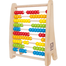 Hape(德国)儿童早教启蒙幼儿园玩教具100粒彩虹珠算架节日礼物E0412