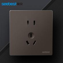 视贝 C10灰 开关插座 86型 五孔 灰色
