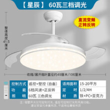 雷士照明(NVC)吊扇灯客厅餐厅家用风扇吊灯简约现代电扇灯具遥控变频隐形风扇灯
