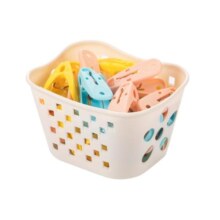 茶花夹子衣架防风塑料家用晒衣夹被子的固定小晾衣夹衣服大凉衣夹