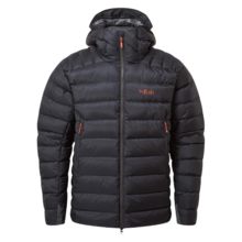 Rab 【断货王】男款800篷欧洲鹅绒羽绒服连帽保暖透气523g QDN-85 黑灰色 S