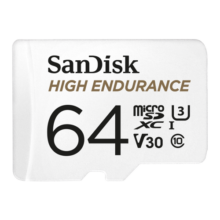 闪迪（SanDisk）64GB TF（MicroSD）4K内存卡 行车记录仪 监控摄像头专用 5,000小时录制 重复读写高耐用存储卡